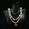 Midnight Crest Layered Pearl Necklace