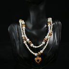 Midnight Crest Layered Pearl Necklace