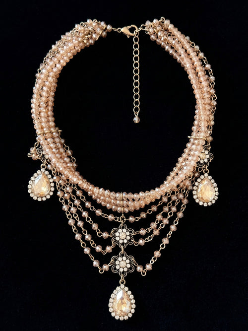 Champagne Nectar Draped Choker