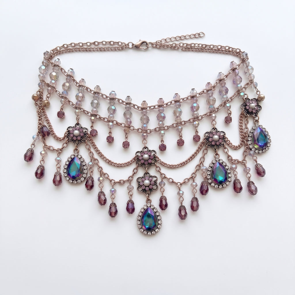 Midnight Plum Draped Choker