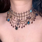 Midnight Plum Draped Choker