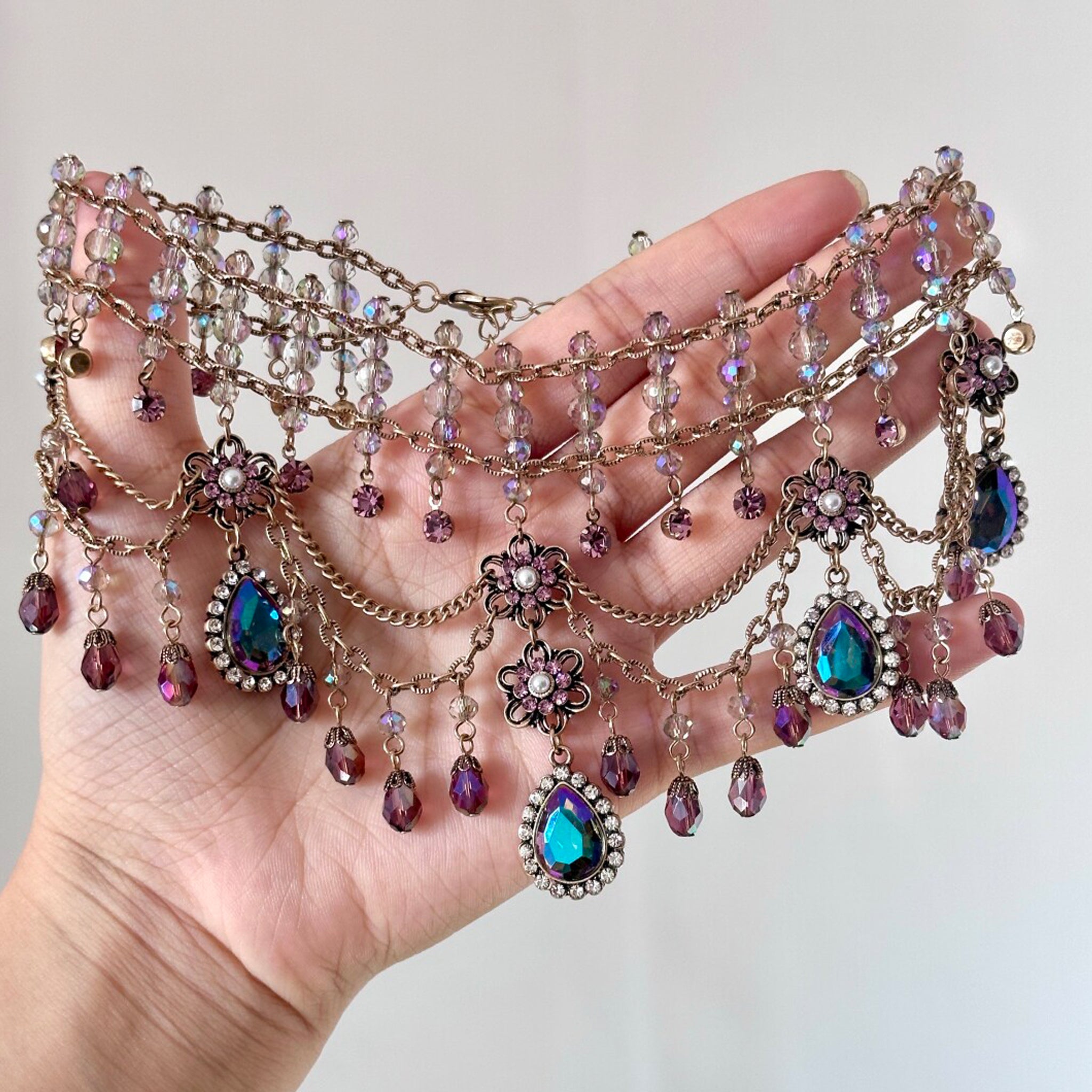Midnight Plum Draped Choker