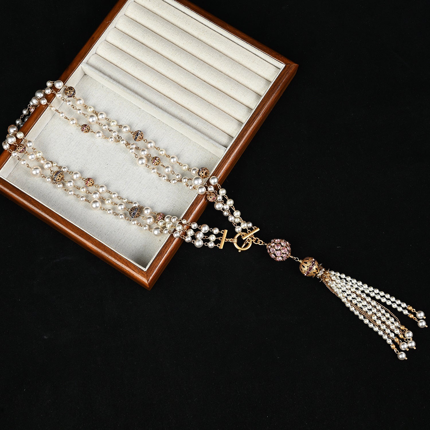 Baroque Pearl Tassel Lariat