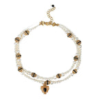 Midnight Crest Layered Pearl Necklace