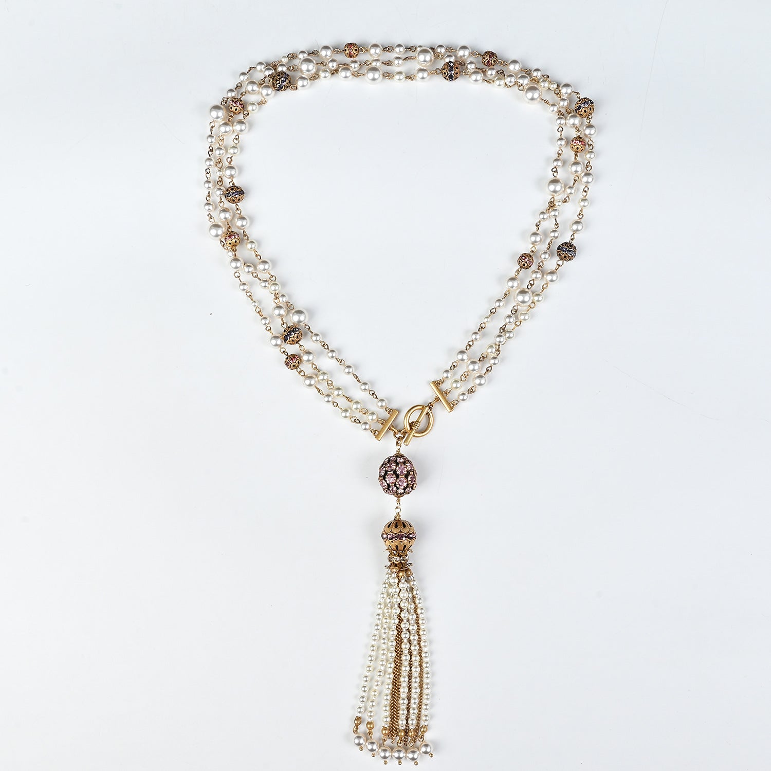 Baroque Pearl Tassel Lariat