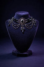 Obsidian Noir Draped Choker