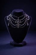 Obsidian Cross Filigree Draped Choke