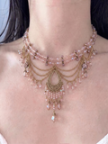 Vintage Rosewater Filigree Choker