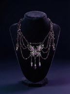 Midnight Amethyst Butterfly Choker