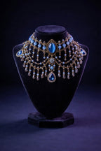 Royal Azure Regency Draped Choker