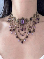 Twilight Amethyst Draped Choker