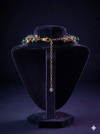 Emerald Pumpkin Drop Beaded Collar