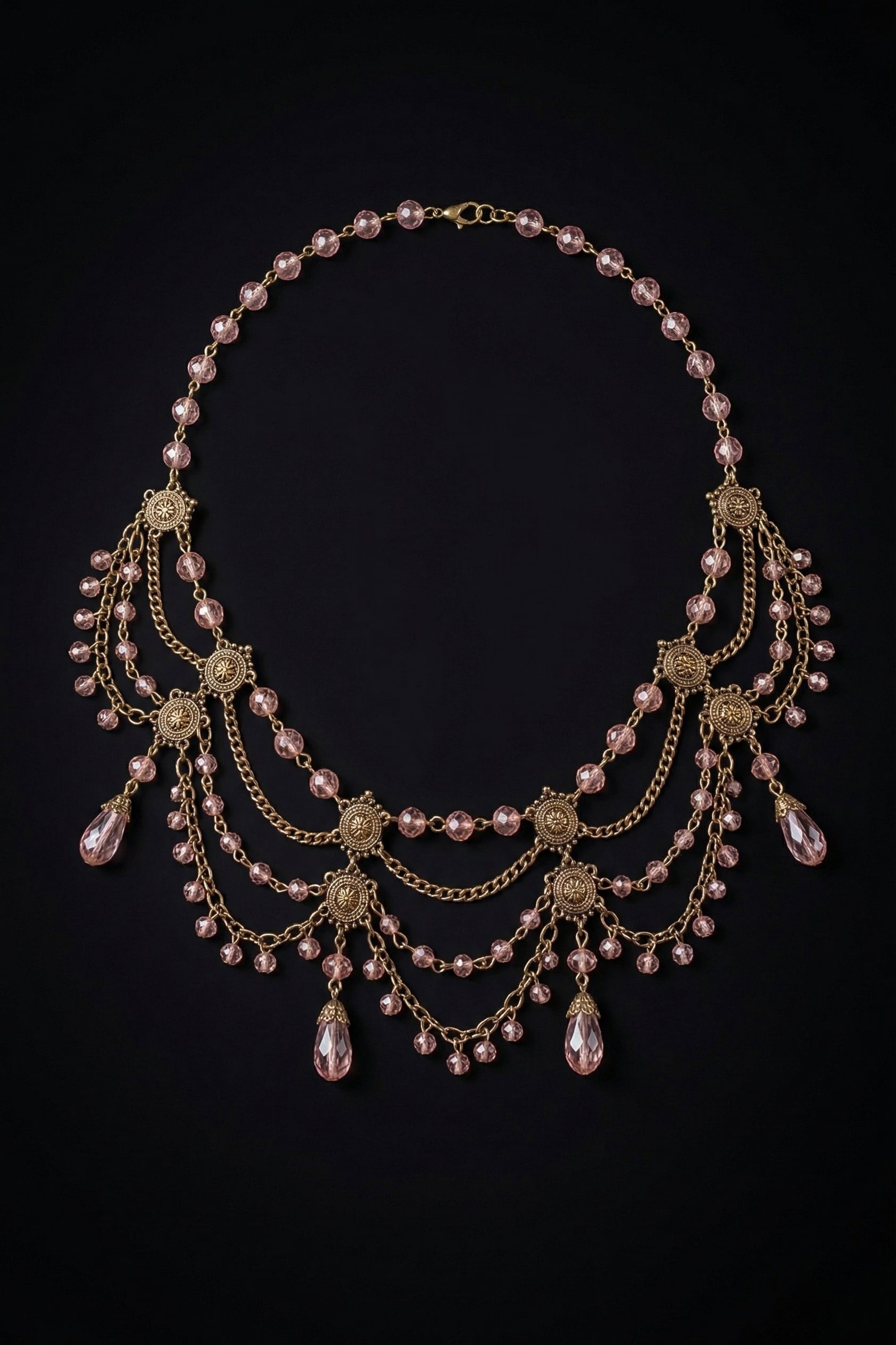 Champagne Nectar Draped Filigree Choker