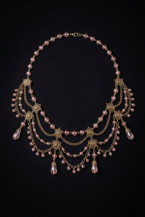 Champagne Nectar Draped Filigree Choker