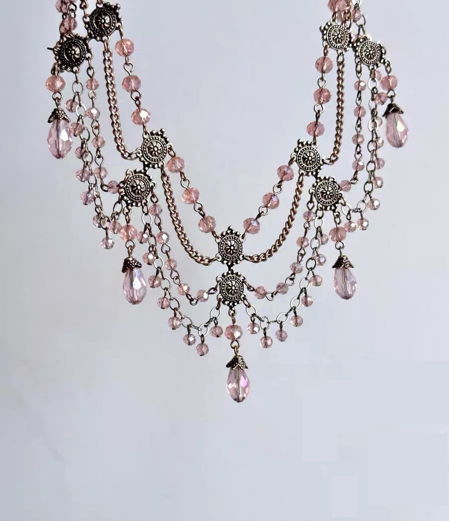 Champagne Nectar Draped Filigree Choker