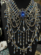 Royal Azure Medallion Statement Necklace