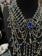 Royal Azure Medallion Statement Necklace