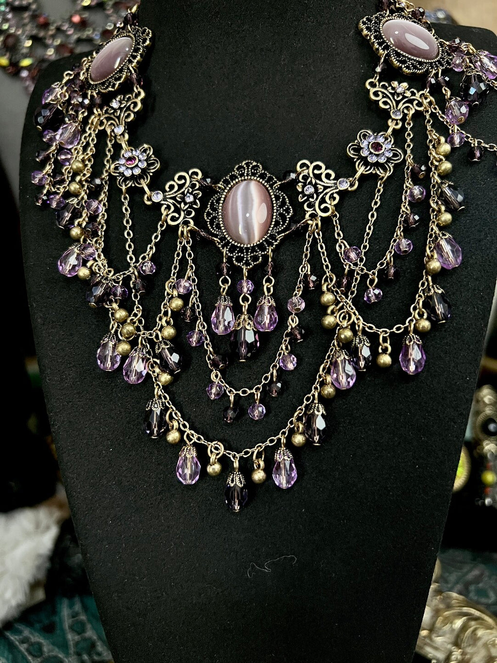 Twilight Amethyst Draped Choker