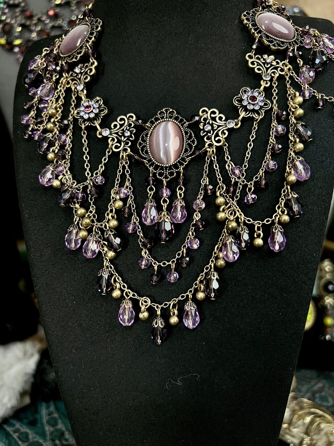 Twilight Amethyst Draped Choker