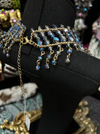 Royal Azure Medallion Statement Necklace