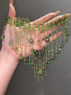 Verdant Butterfly Cascade Collar